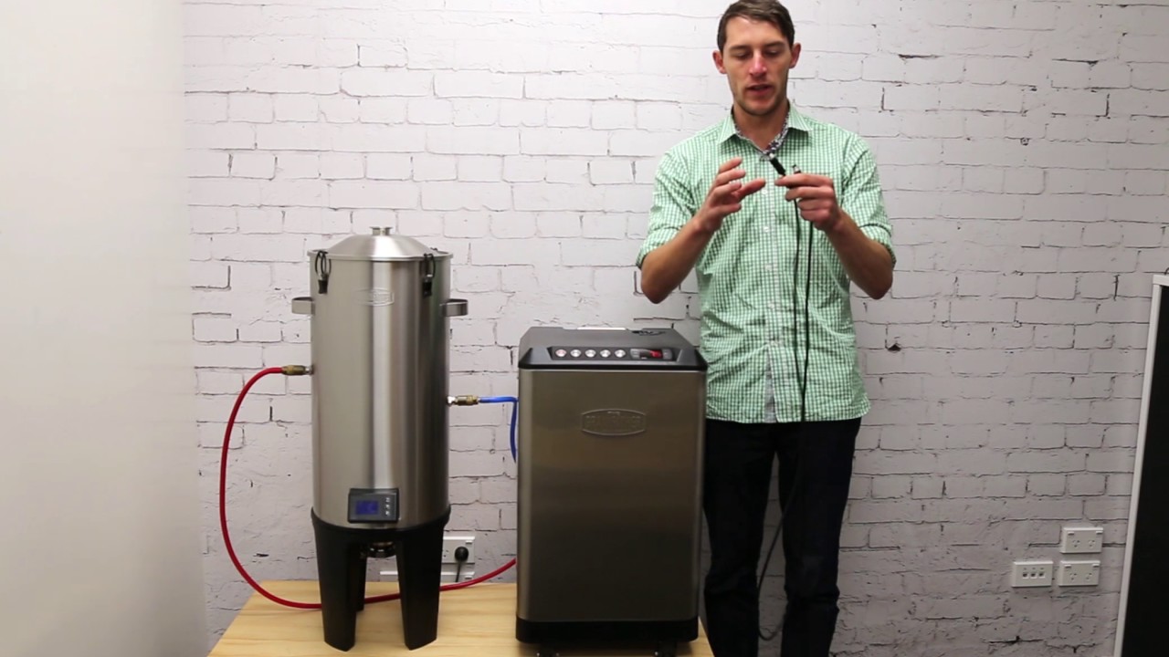 Видеоинструкция по использованию конического ферментера Grainfather – гликолевого охладителя