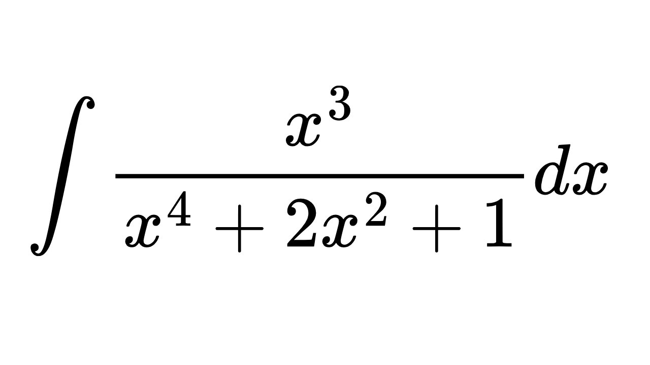 Integral of (x^3)/(x^4 + 2x^2 + 1)