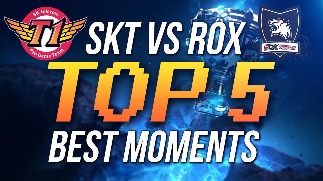 TOP 5 BEST MOMENTS - SEMI FINALS - SKT VS ROX