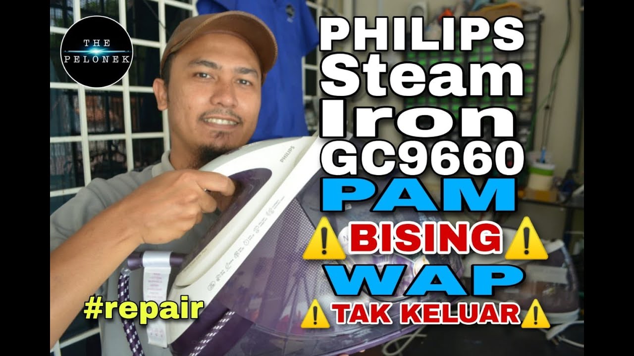 Baiki/repair Philips steam generator iron GC9660 - Pump bising, wap tak keluar.