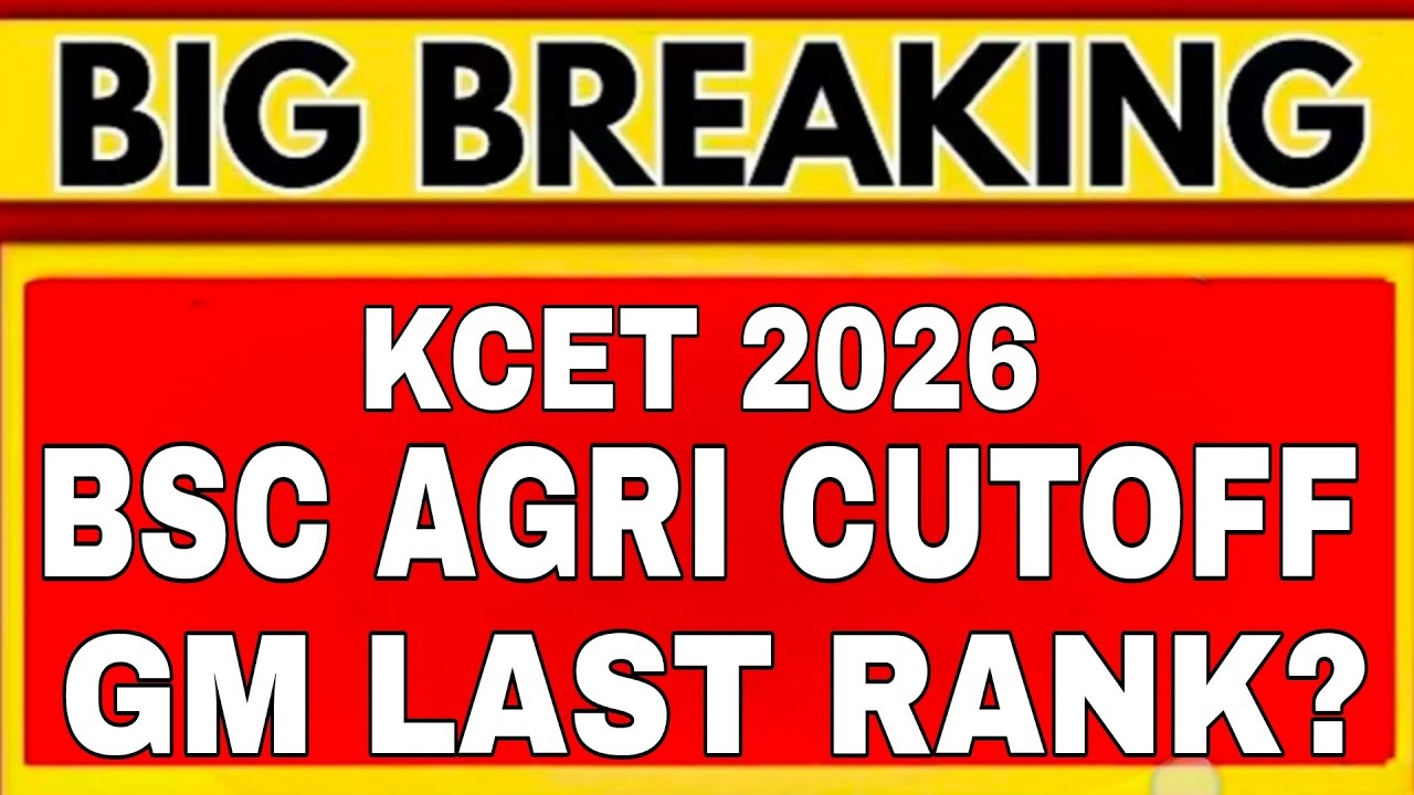 KCET 2026 B.Sc Agriculture Cutoff | GM Category Expected Cutoff 😱 Rank vs College Analysis