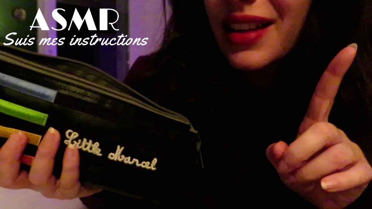 ASMR Français ~ Exercices avec trousse d'école 🎒​ (Suis mes instructions)