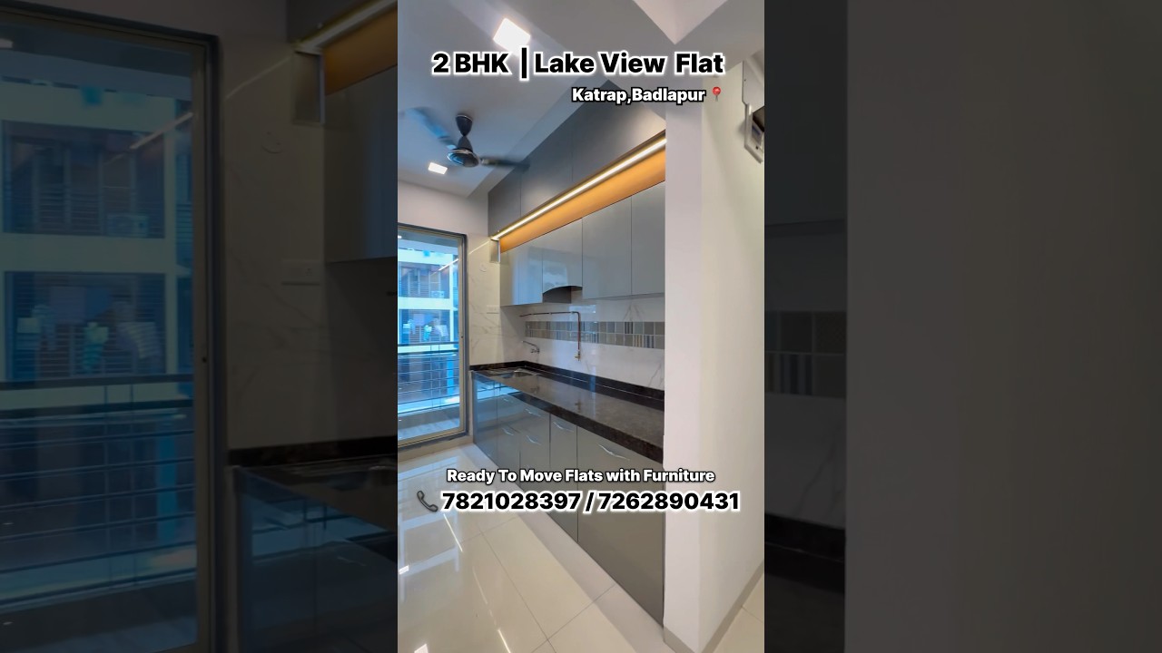 2 BHK | Lake View Flat With Furniture | Katrap Badlapur | Near Katrap Lake | #shorts #lakeview