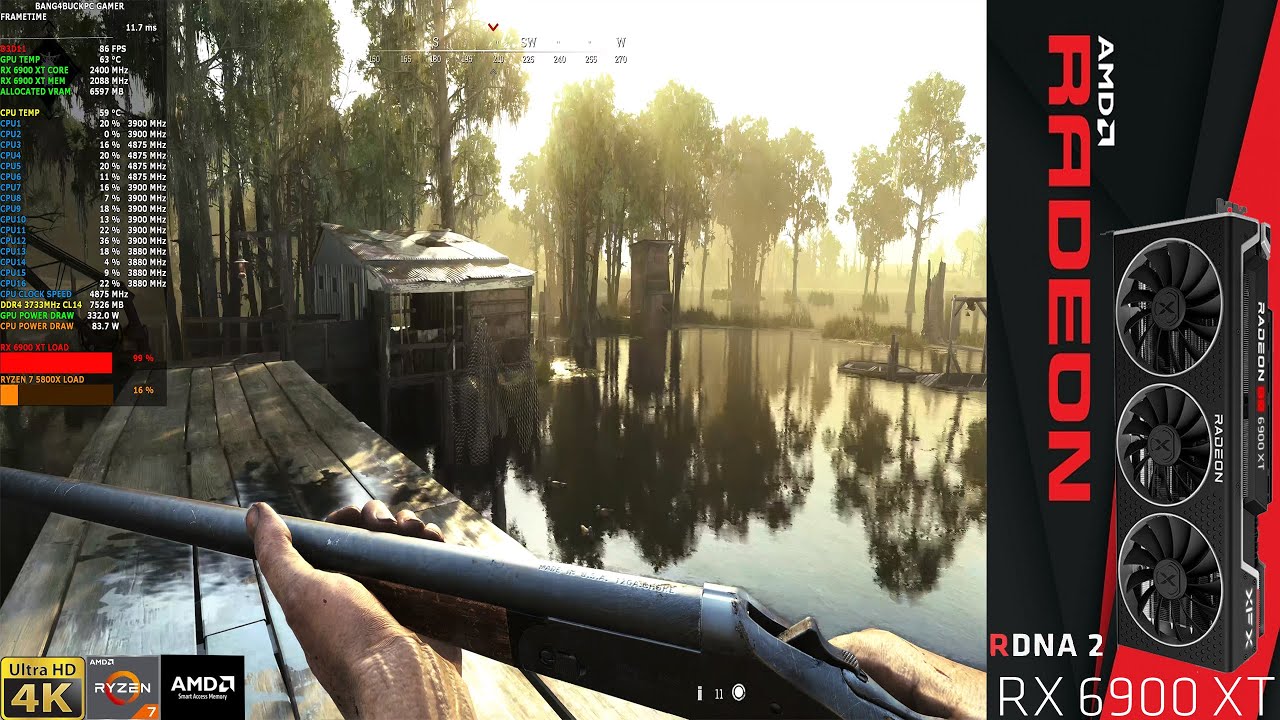 Hunt Showdown Max Settings 4K | RX 6900 XT | Ryzen 7 5800X