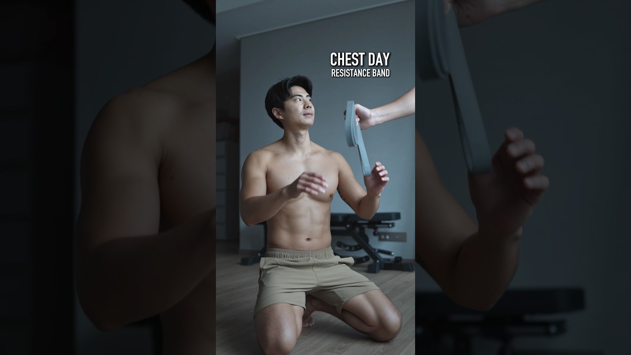 Do this resistance band CHEST workout⚡️