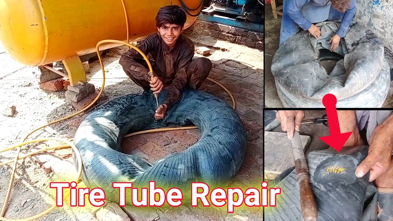Amazing Technique of Repairing Inner Truck Tubes