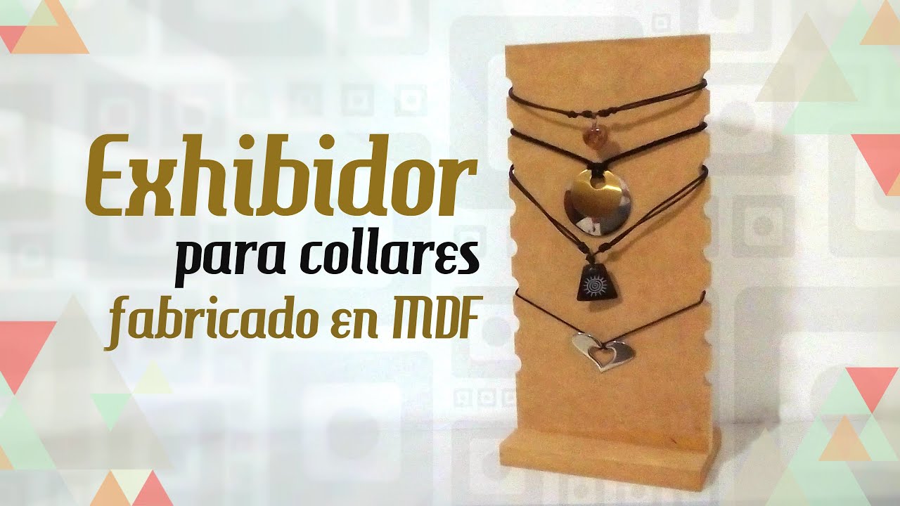 Exhibidor de collares fabricado en MDF - EXHIBIDOR para bisutería y joyería