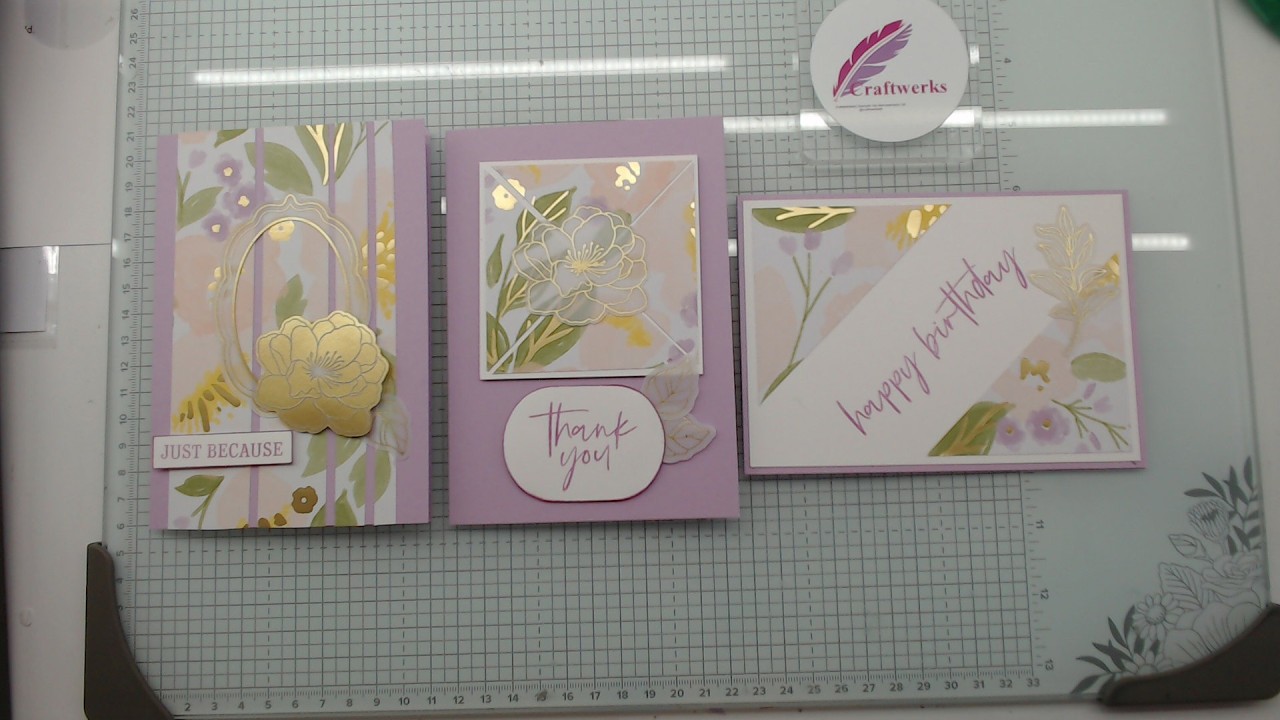 3 Cards using one 6x6 piece of pretty paper