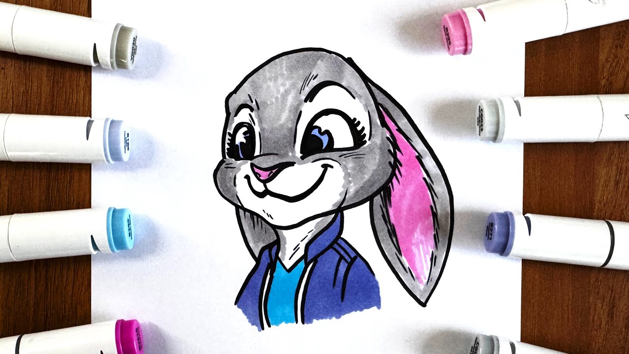 How to Draw Judy Hopps - Zootopia 2 -  very easily and Step-by-Step