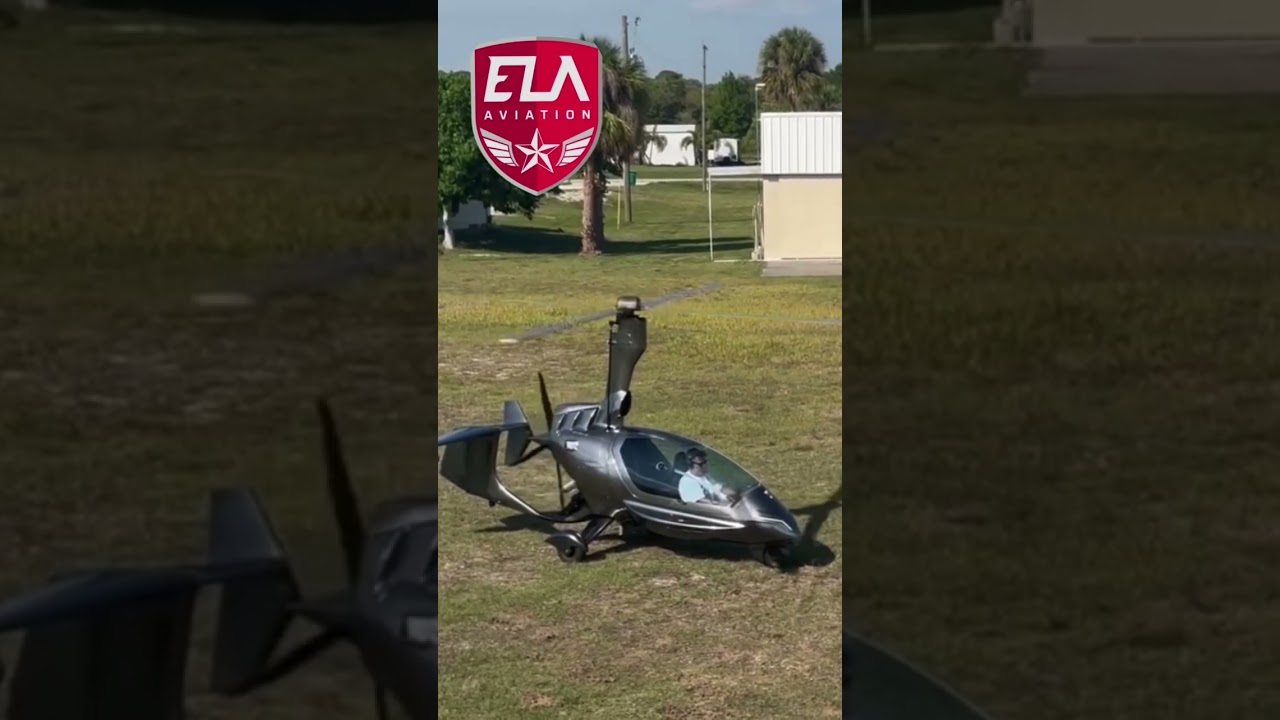 ELA Jump Takeoff Gyrocopter #aviation #gyro #flying #gyrocopter #rotax #automobile #giro #jump