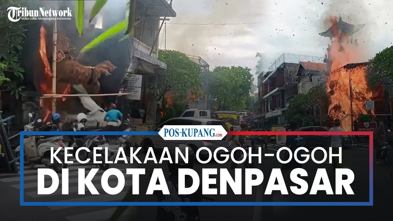 Kebakaran Ogoh-ogoh Banjar Wangaya Kelod, Diduga Akibat Percikan Api Las, Api Cepat Berkobar