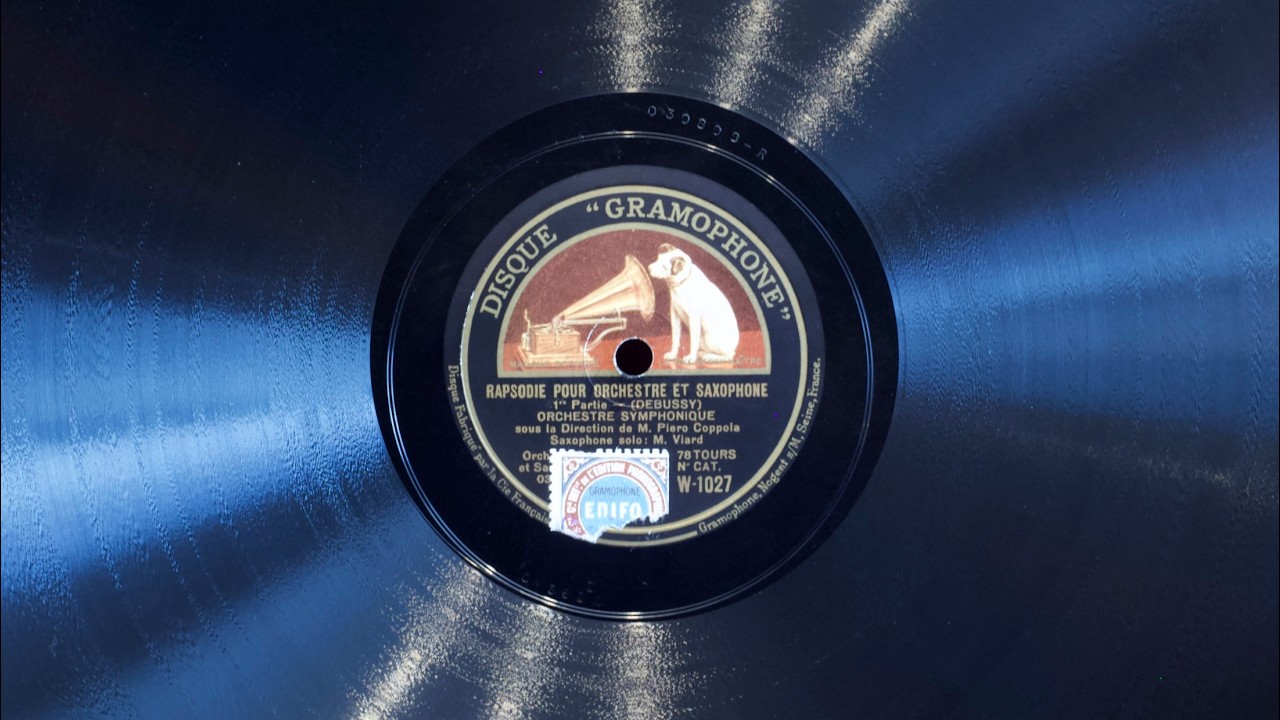 Debussy: Rapsodie pour Orchestra et Saxophone • Jules Viard (EMG Mark Xb Oversize Gramophone)