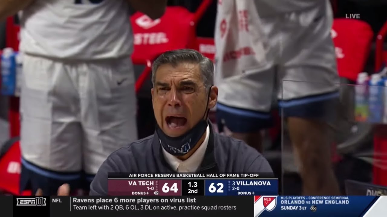 Virginia Tech vs #3 Villanova Controversial Ending to Regulation | 2020 College Basketball