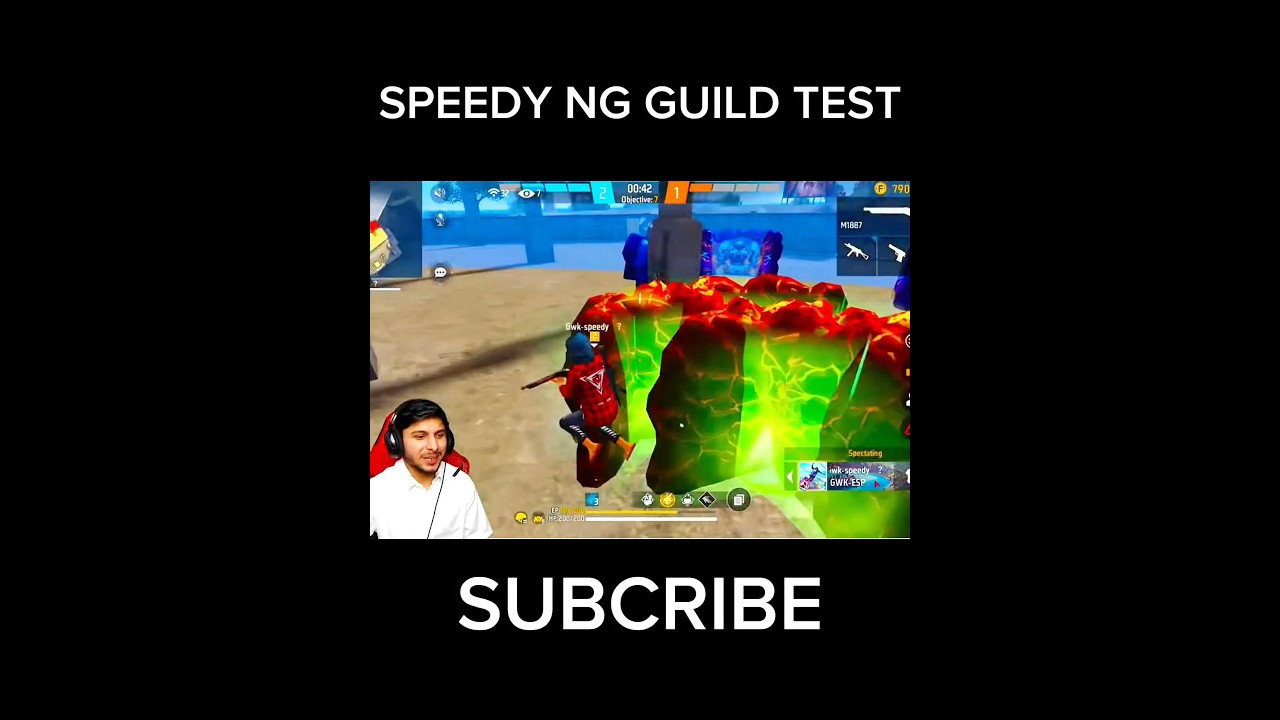 SPEEDY GUILD TEST 🗿NG NEW PLAYER 😱 1V4 HARDEST MOBILE PLAYER 📲   #nonstopgaming #shorts