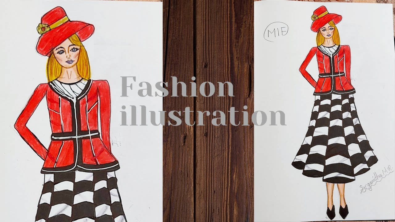 How to draw a fashion figure | Fashion illustration  | Project Runway | Sangamithra Muralirathi