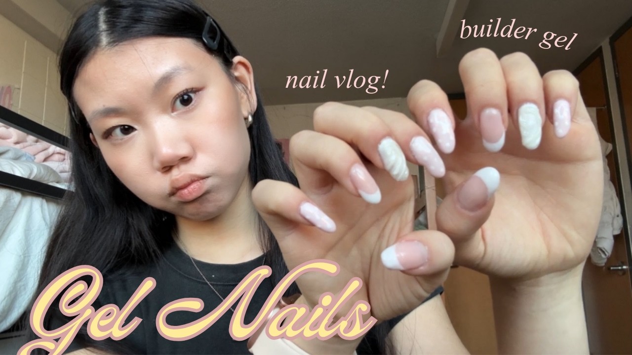 doing aesthetic nails at home ♡ valentine's day manicure
