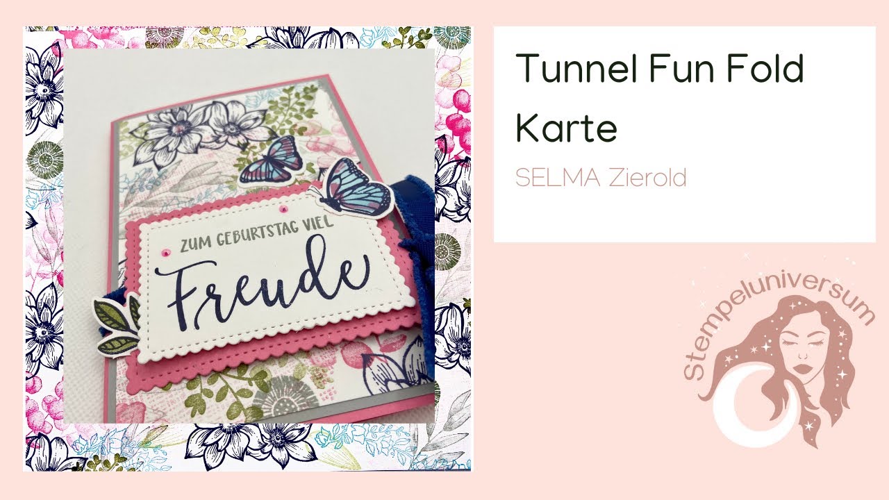 Tunnel Fun Fold mit selbstgestempelten Papier | Stampin Up