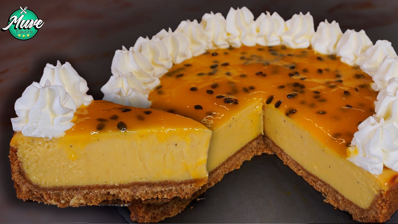 Cómo hacer un PAY DE MARACUYÁ PERFECTO 🔥 Cremoso y Refrescante | Pie de Parchita | Muve Flavors