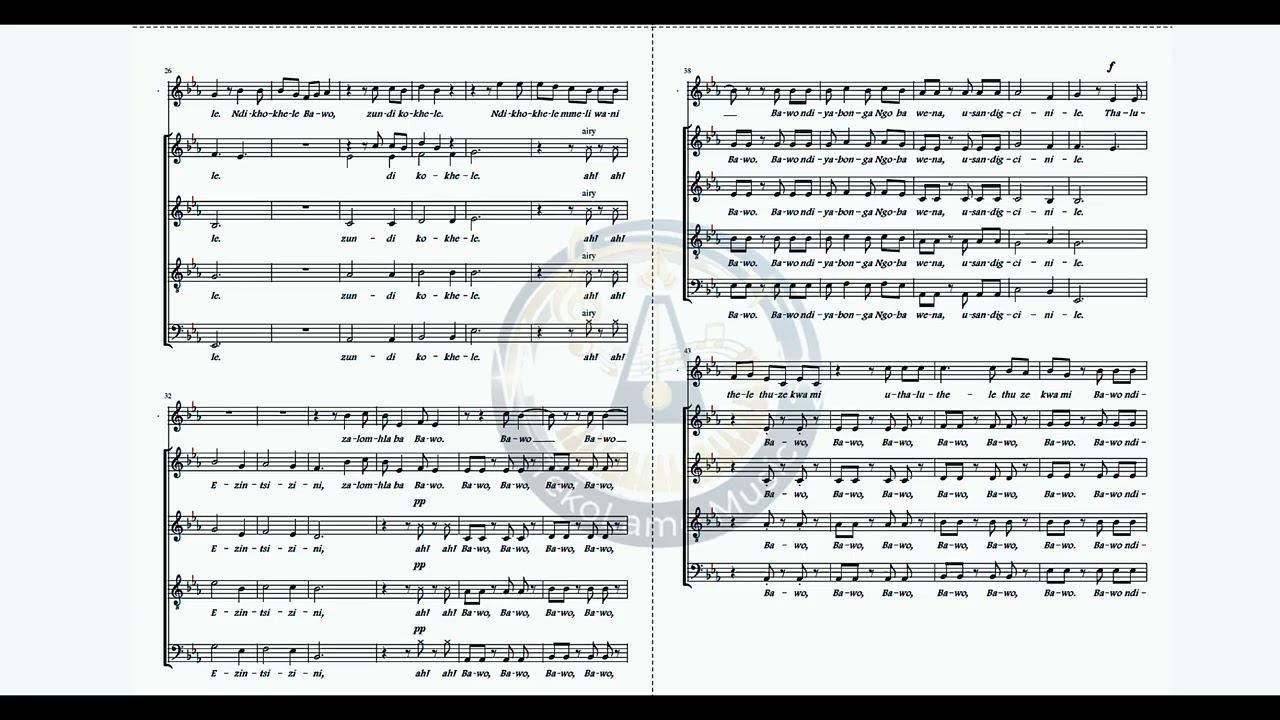 Bawo Reimagined Score Music Sheet