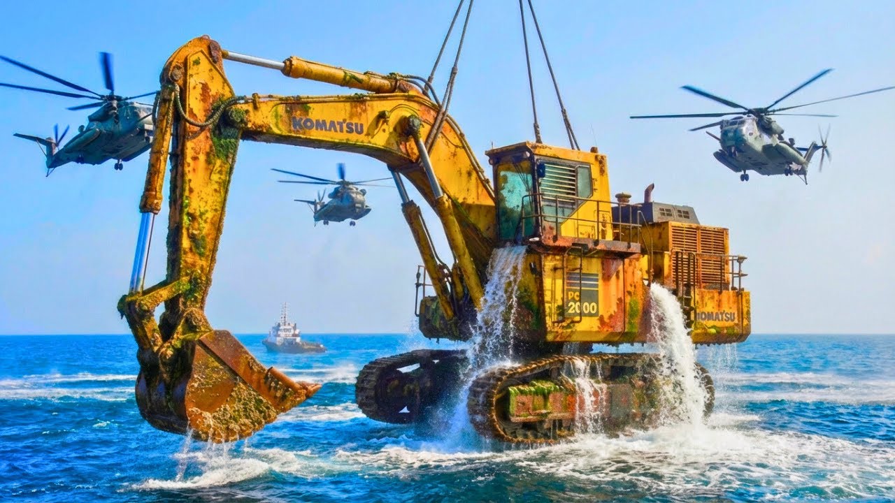 Salvaging and Reviving a Giant Komatsu PC2000 Excavator Buried on the Ocean Floor