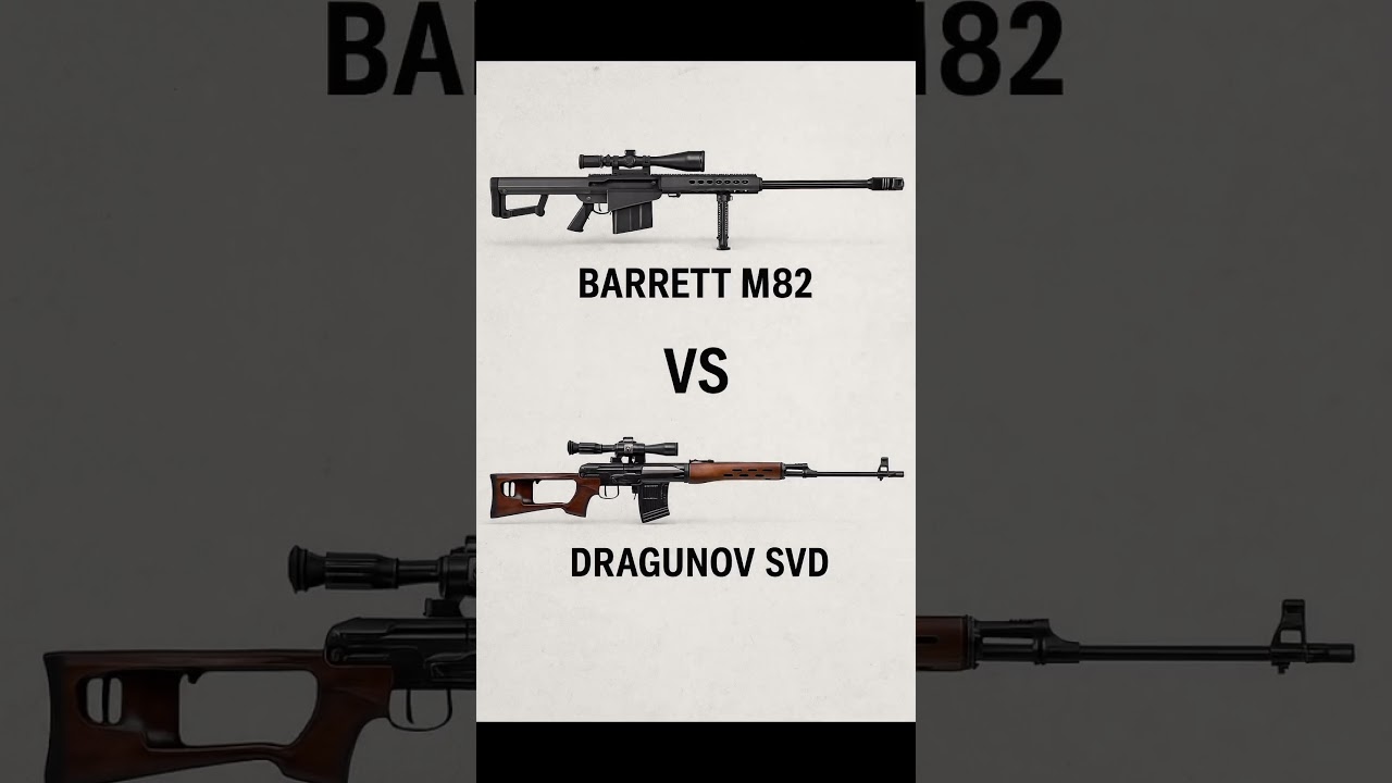 Barrett M82 vs Dragunov SVD | Sniper Rifle Full Comparison #military