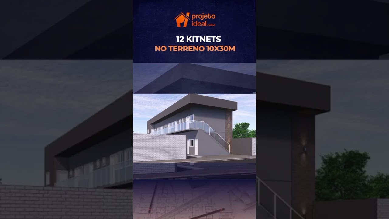 🔶 PROJETO DE 12 KITNETS NO TERRENO 10X30M 🔶