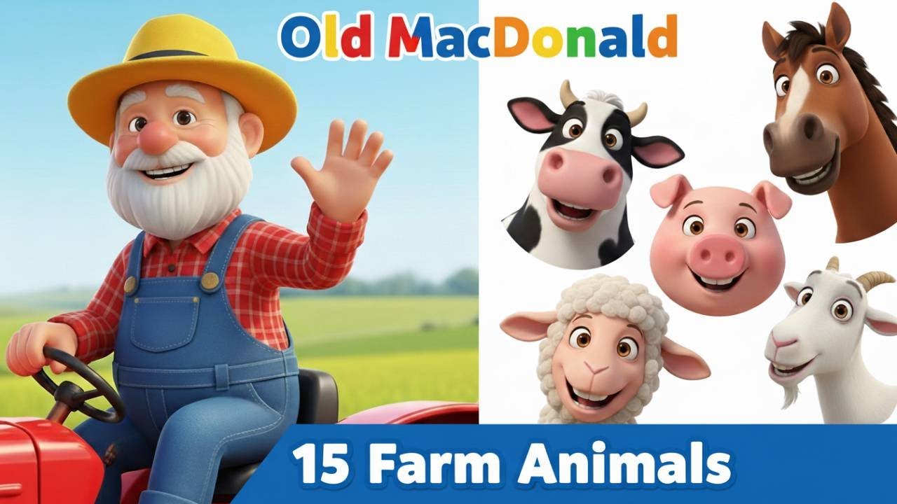 🎵 Old MacDonald Had a Farm: Learn 15 Animal Sounds! 🐷 Kids Songs & Nursery Rhymes by Pilo Kids