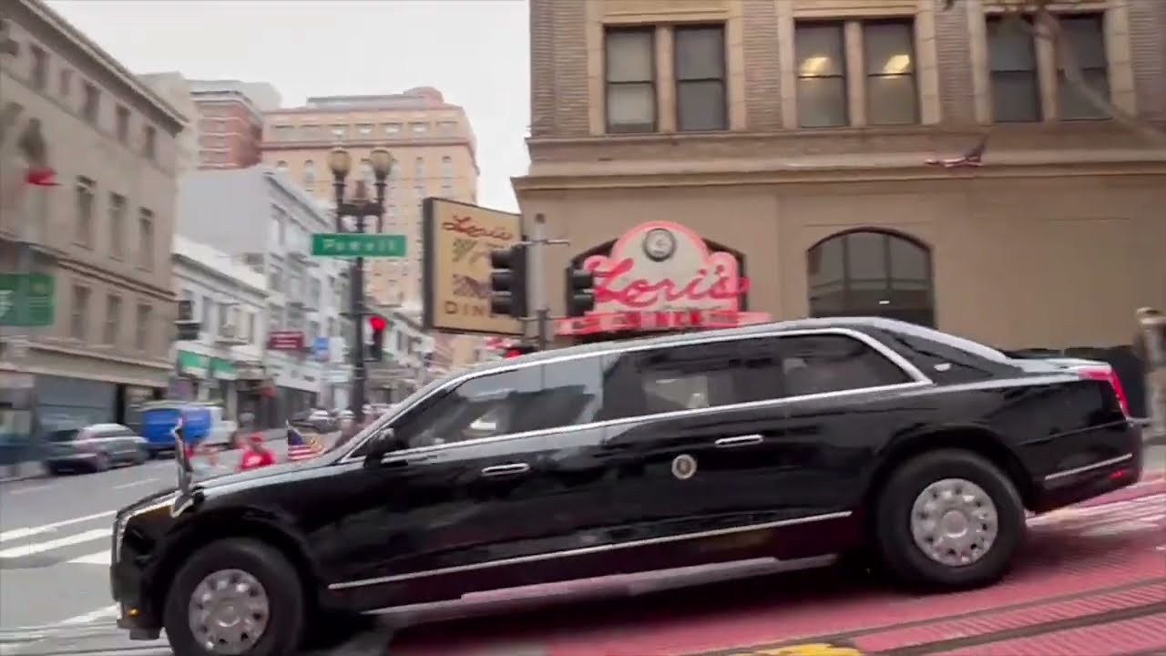 The convoy of Joe Biden to the APEC meeting in San Francisco