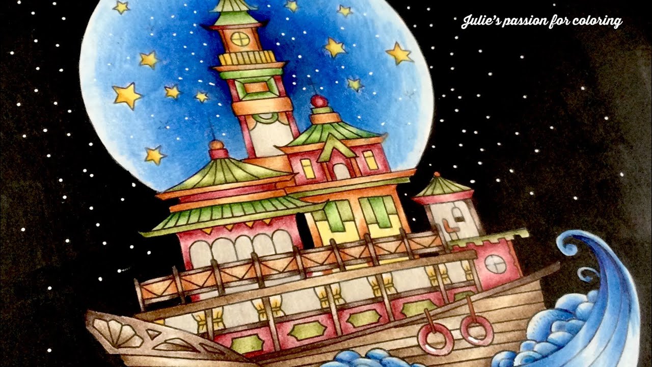 WORLDS OF WONDER by Johanna Basford - prismacolor pencils - color along