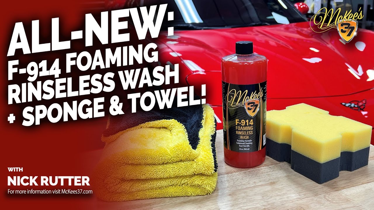 Introducing F-914 FOAMING Rinseless Wash + NEW BIG Gold Sponge & BIG Gold Drying Towel
