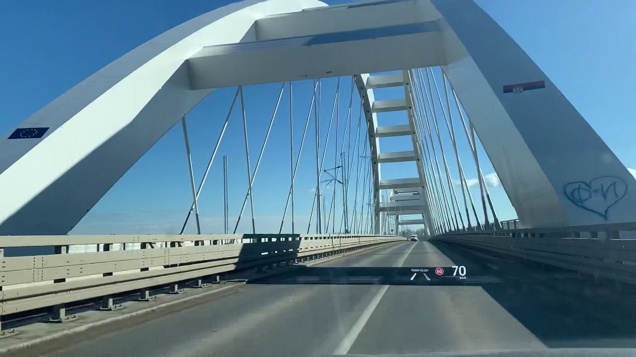 Lepote Srbije, voznja, ulazak u Novi Sad, centar, novi Zezeljev most, Petrovaradinska tvrdjava