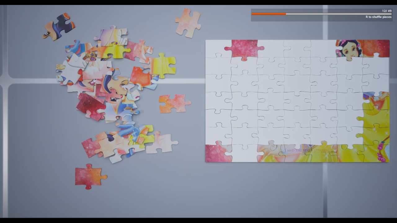 Unreal Engine 5.6 - Jigsaw Puzzle Blueprint Demonstration
