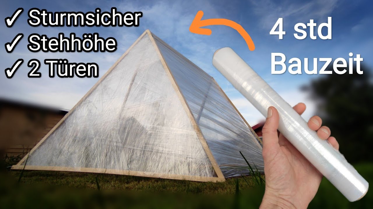 Stabiles Gewächshaus für 20€ selber bauen [Anleitung]