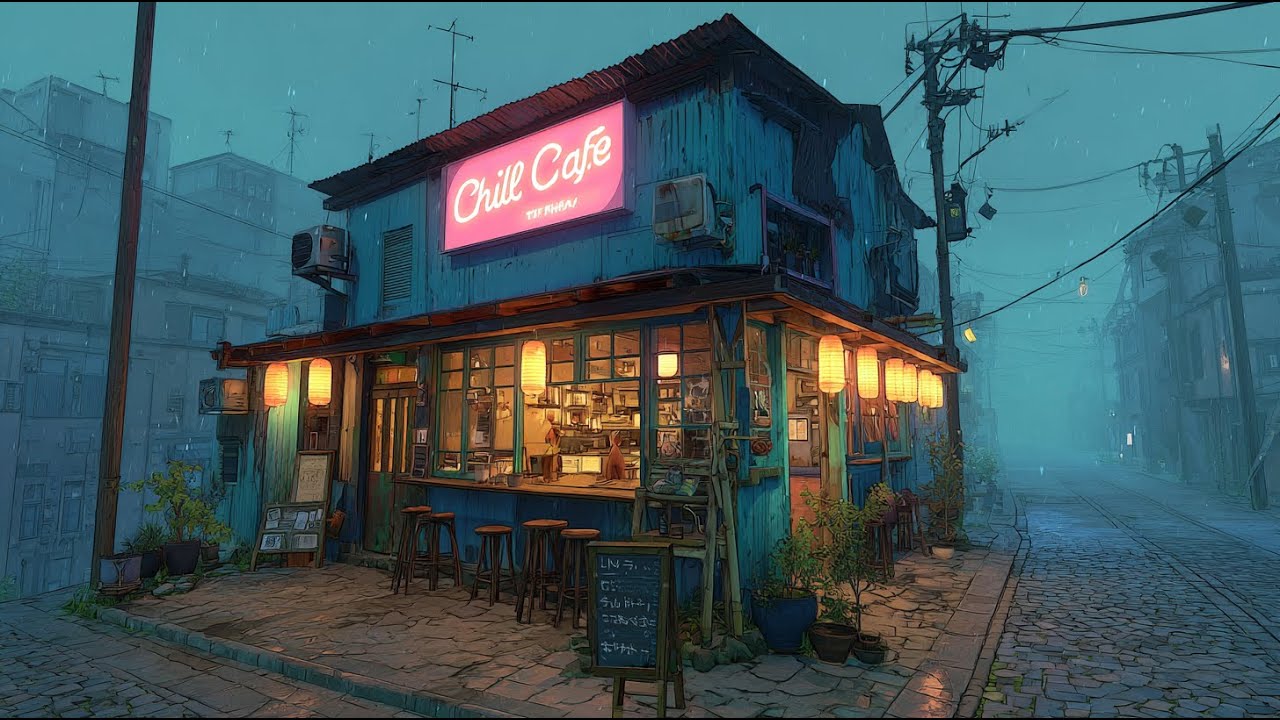 Rainy Night Café ☕ Lo Fi Chill Beats for Study, Finals Week & Cozy Focus