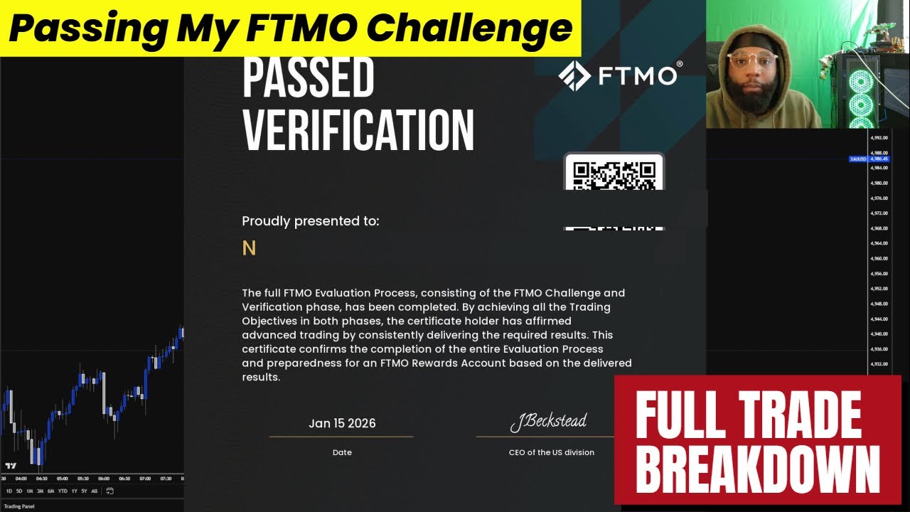 Passed My FTMO Challenge! | Trade Breakdown On Gold (XAUUSD)