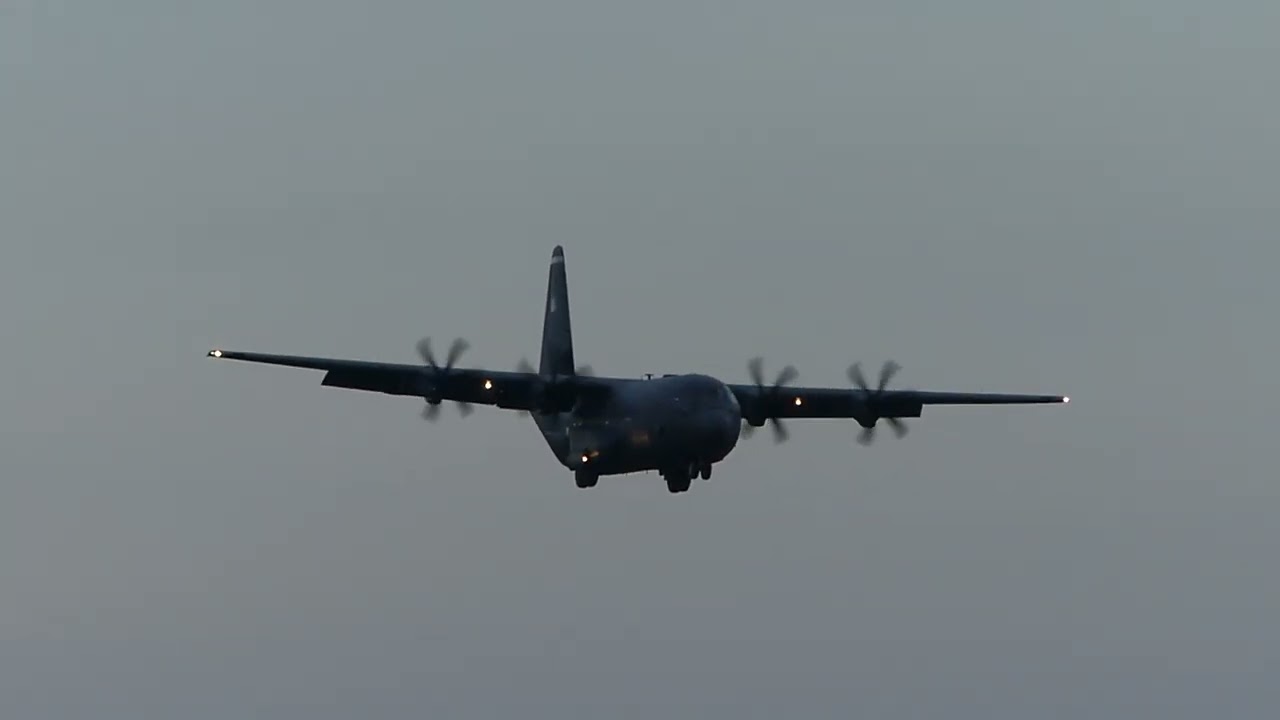 Arrival and Departure C 130J 30 Hercules at Grafenwöhr Army Airfield, 04 08 2025