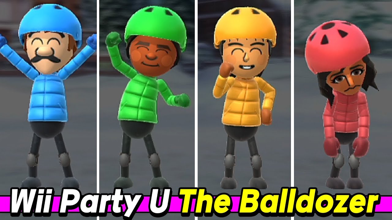 The BAlldozer Luigi vs Cristina vs Ricardo vs Cheng-Han | Wii Party U - AlexGamingTV