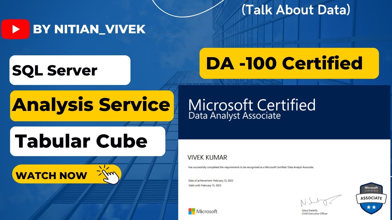 How to Create Tabular Cube in SQL Server Analysis Service || SSAS || Tabular Cube || #Nitian_Vivek