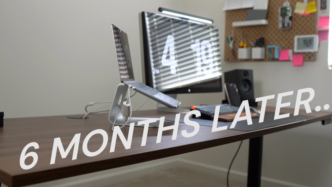 Обзор стола Uplift (обновление за 6 месяцев) — ламинат «Чёрный орех»