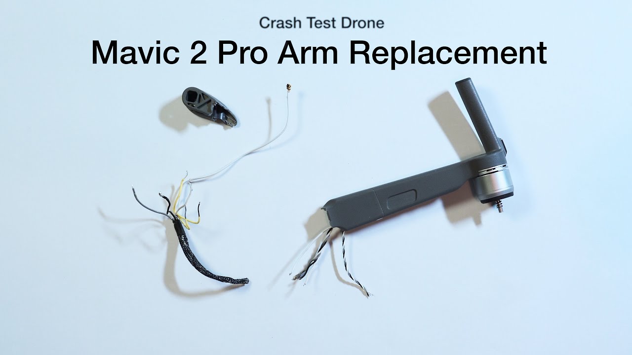 DJI Mavic 2 Pro Repair Crash Damaged Motor Arm. Complete front landing gear arm replacement.