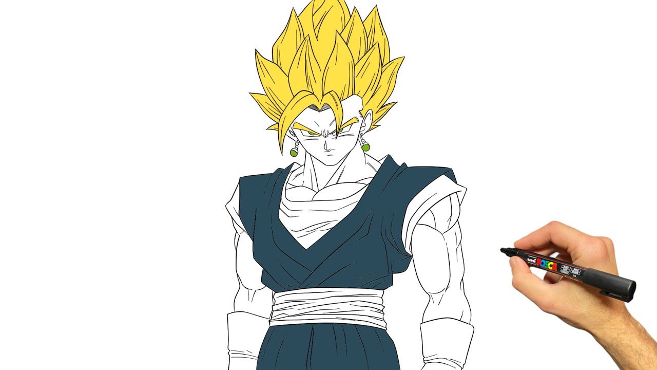 How to Draw Vegito Super Saiyan | Step by Step Anime Drawing Tutorial