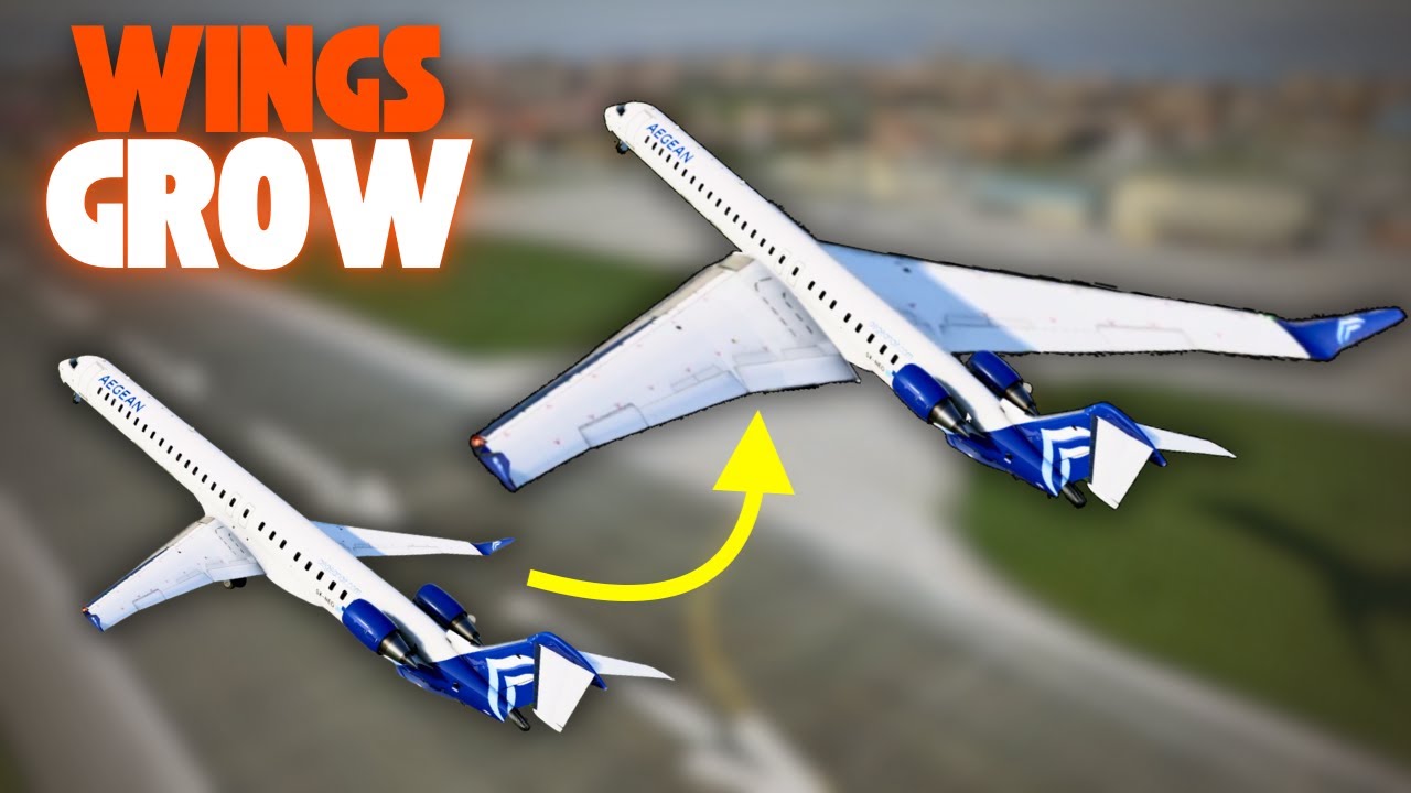 Flying But The WING GETS BIGGER Every 30 Seconds