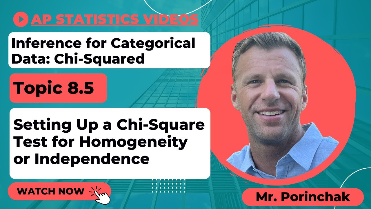 AP Statistics: Topic 8.5 Setting up a Chi Square Test for Homogeneity or Independence