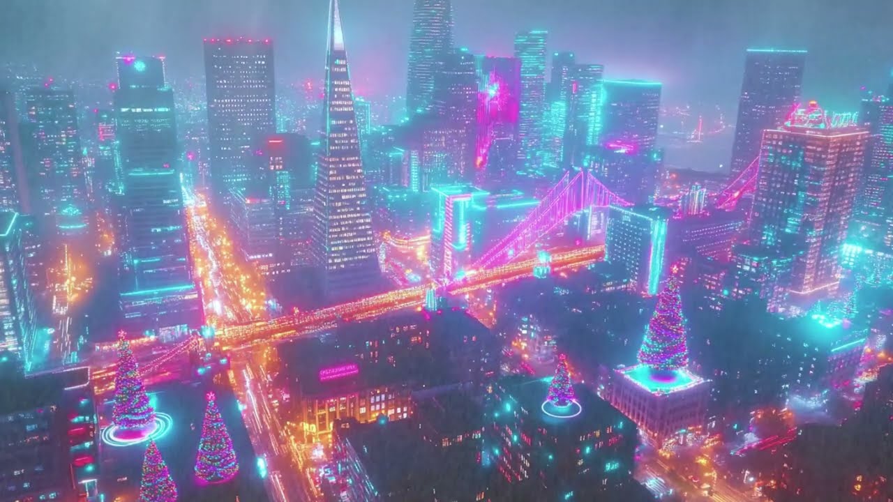 Cyberpunk Neon Ambience | Deep Relaxation & Calm Mind With Rain Sounds & Low Frequency Zen Melodies