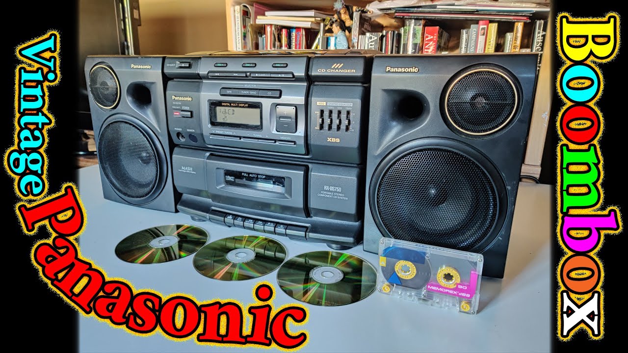 Vintage Panasonic RX-DS750 Boombox Showcase Review The ‘90s Old School Portable Stereo Sound System