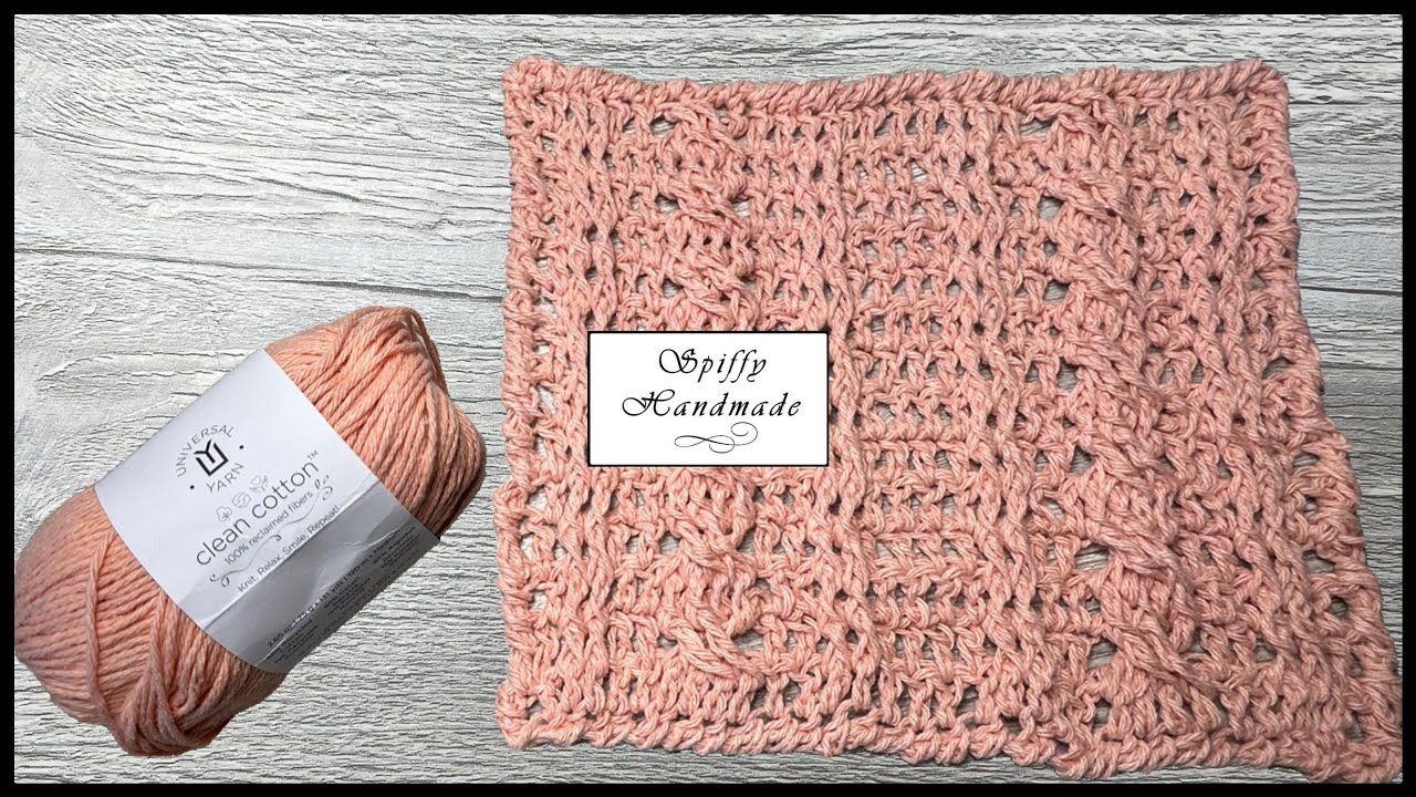 The Spiffy Cabled Cloth #payingitforwardfriday September 2023 stitch worked flat #universalyarn
