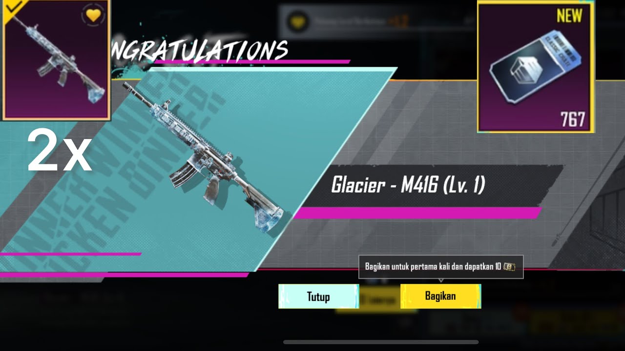 767 CRATE OPEN ✅ | M416 GLACIER CRATE OPENING