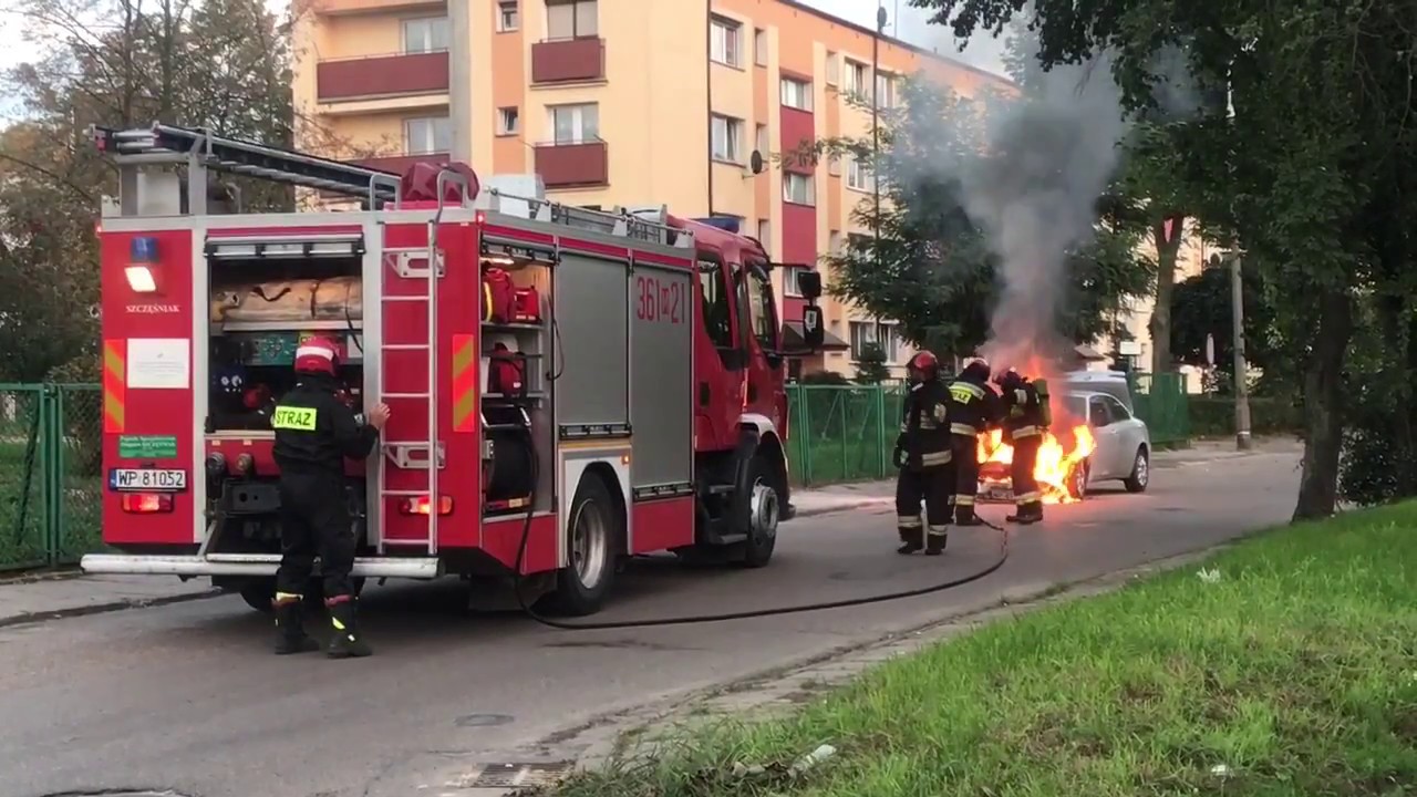 Pożar ALFA ROMEO Płock Kredytowa