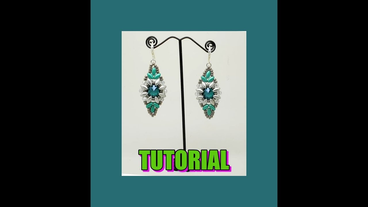 Tutorial orecchini marquise con iris duo e swarovski collab Potomacbeads