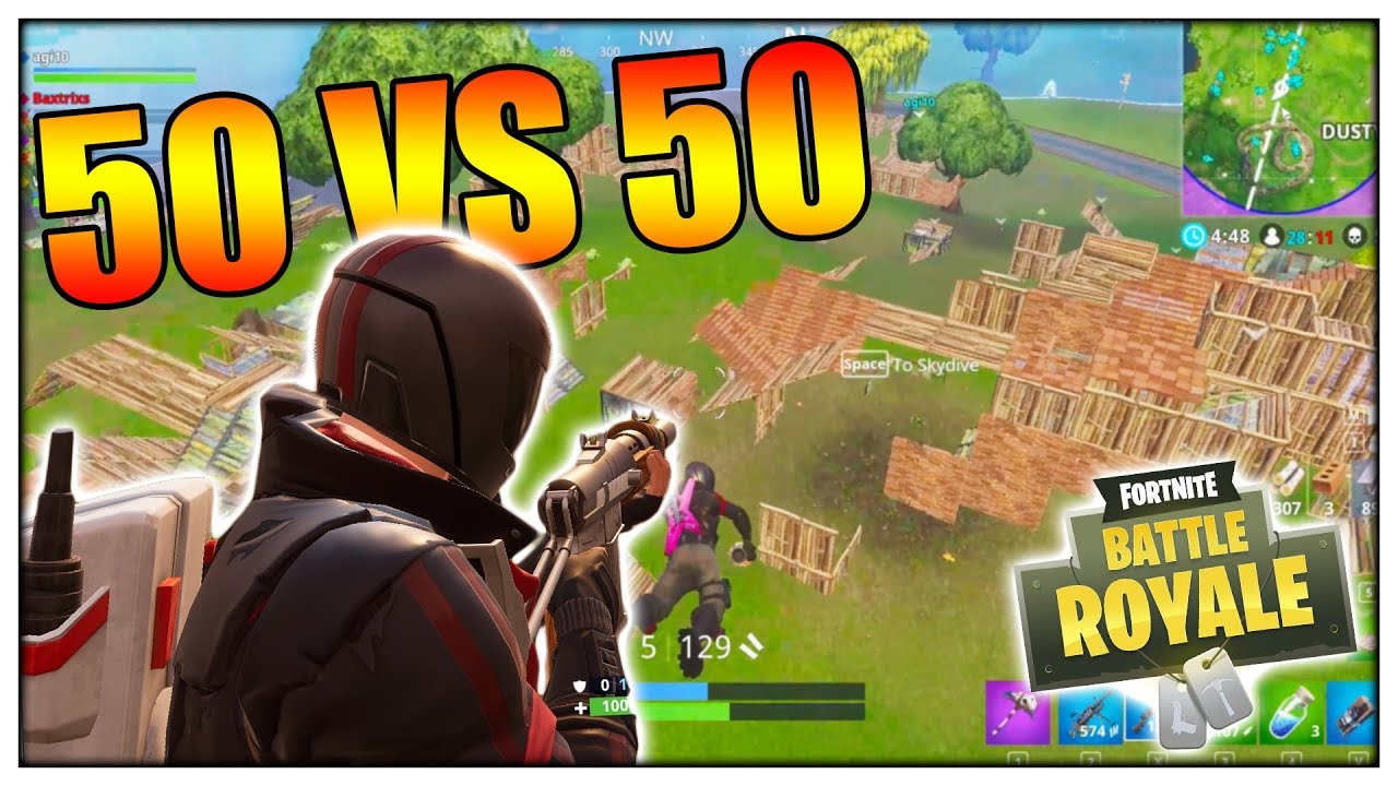 NEJEPIČTĚJŠÍ BITVA!! Fortnite 50 vs 50 /w Herdyn, Baxtrix